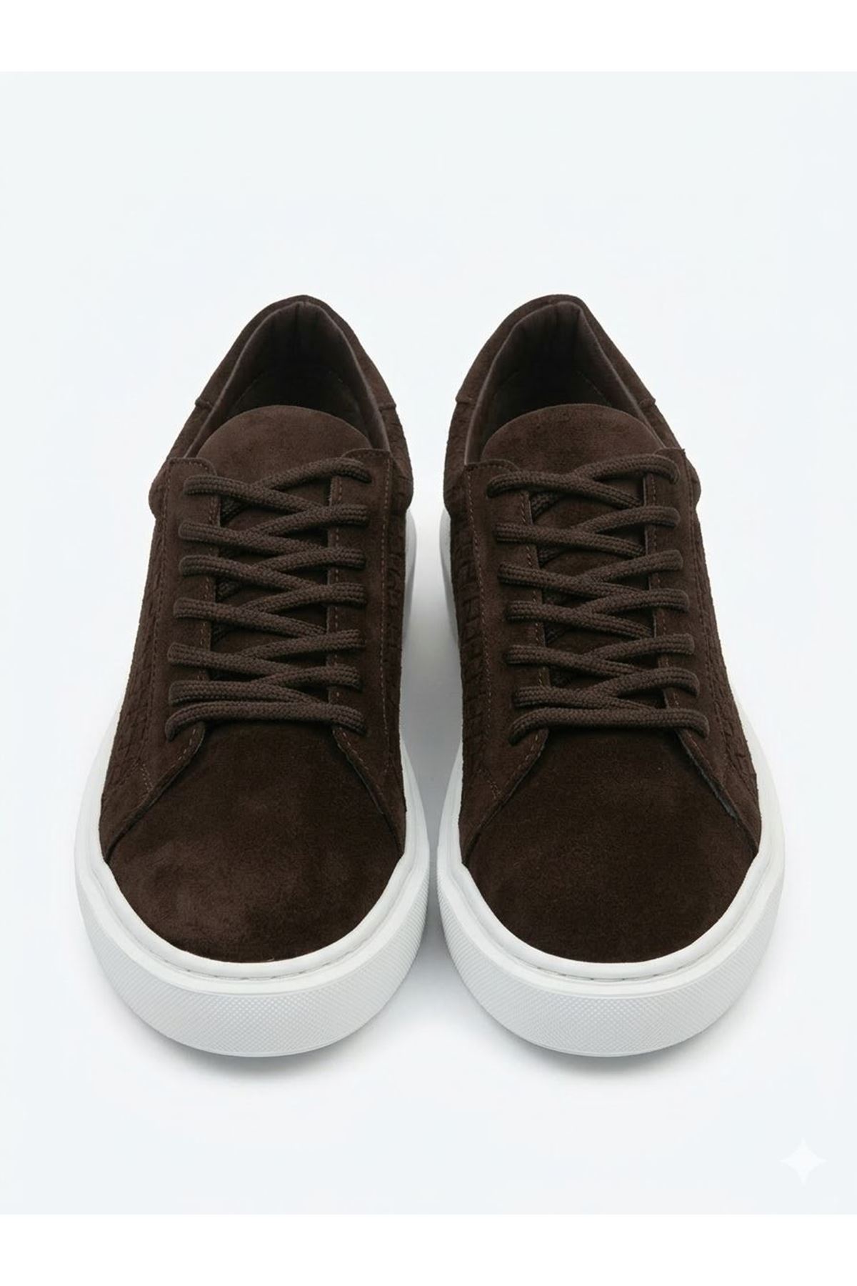 SÜET DESENLİ EVA TABAN DERİ AYAKKABI (KAHVERENGİ)
