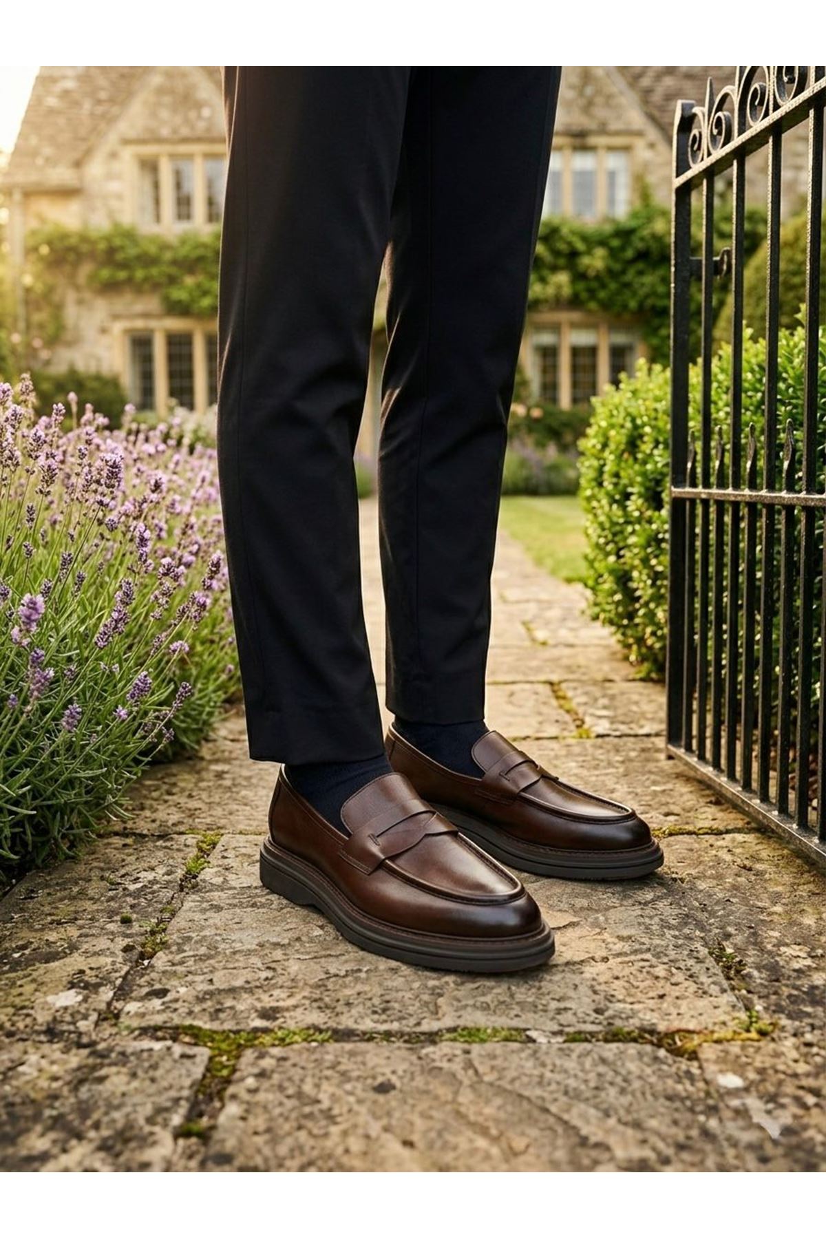 VELARO CASUAL DERİ AYAKKABI (KAHVERENGİ BAĞCIKSIZ) 