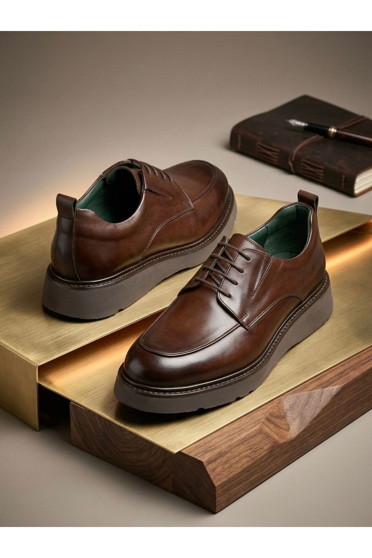 NOVENTO DERİ SİYAH CASUAL