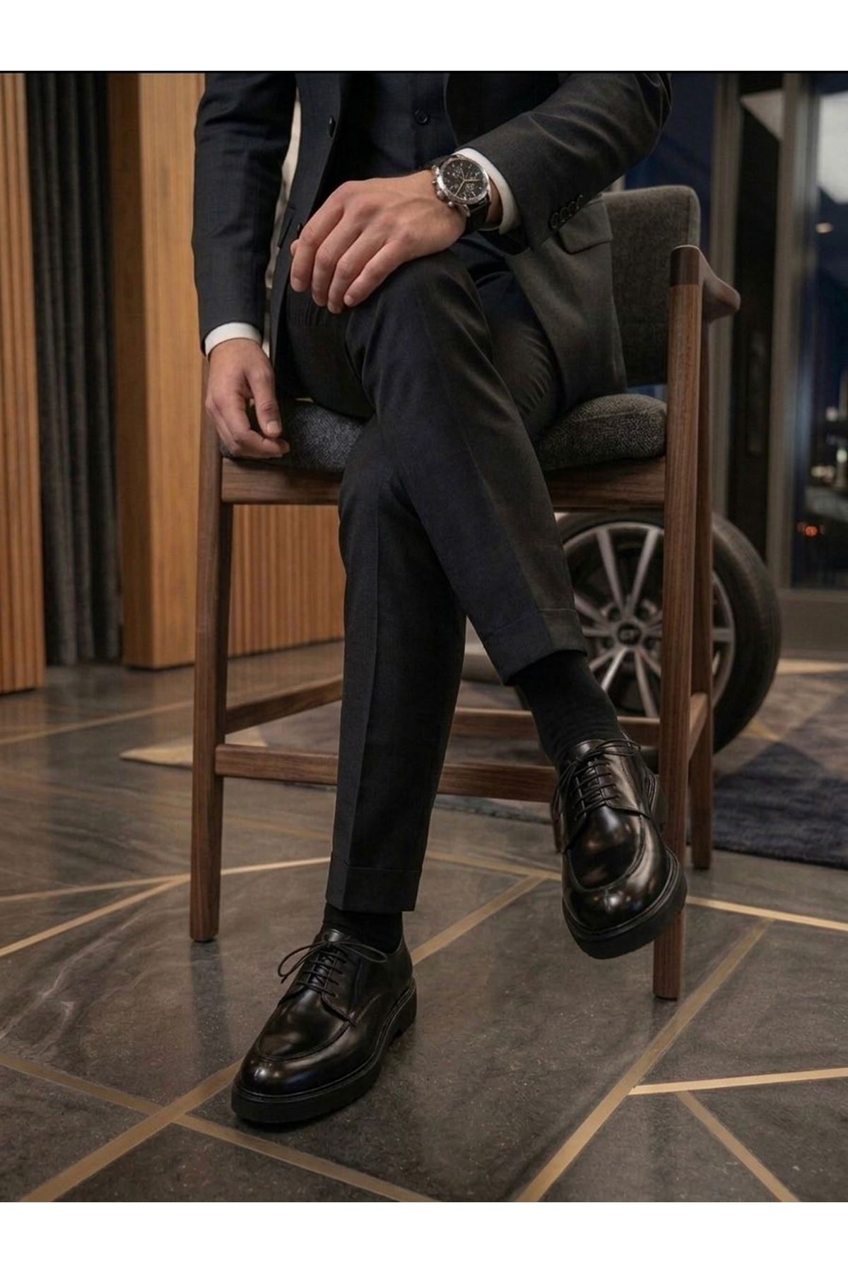 NOVENTO DERİ KAHVERENGİ CASUAL