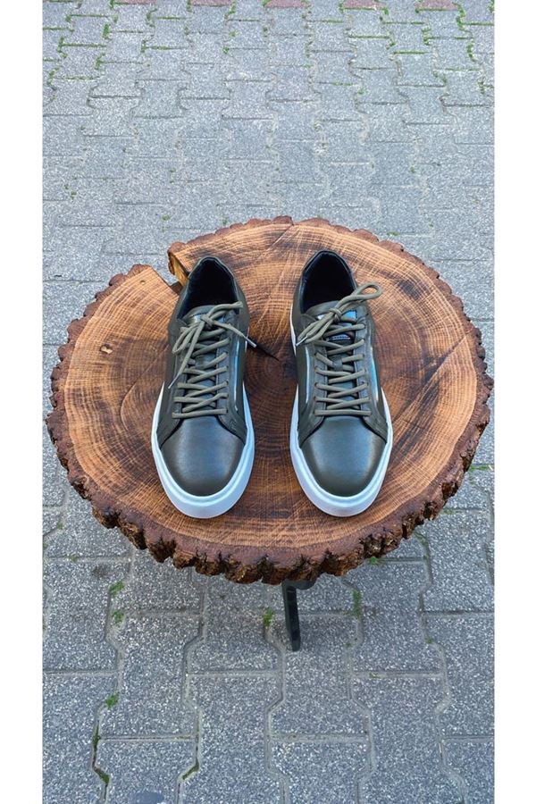 KA 321 Yeşil Deri Sneakers