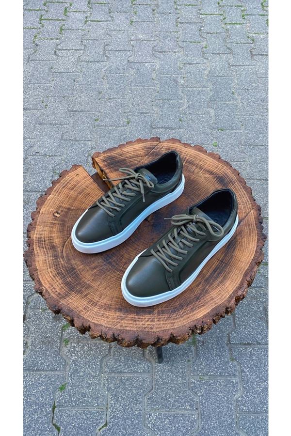 KA 321 Yeşil Deri Sneakers