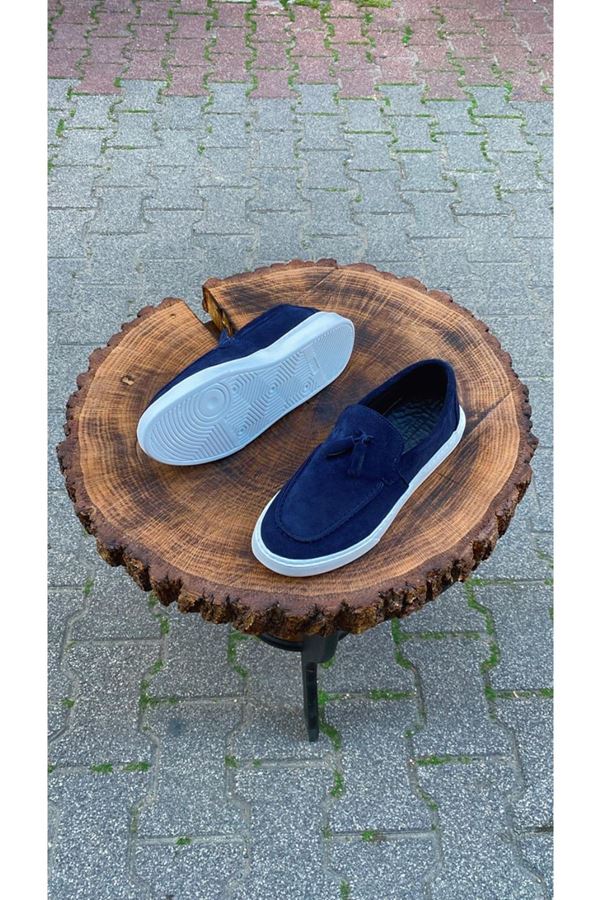 344 LOAFER DERİ AYAKKABI (PÜSKÜLLÜ) LACİVERT