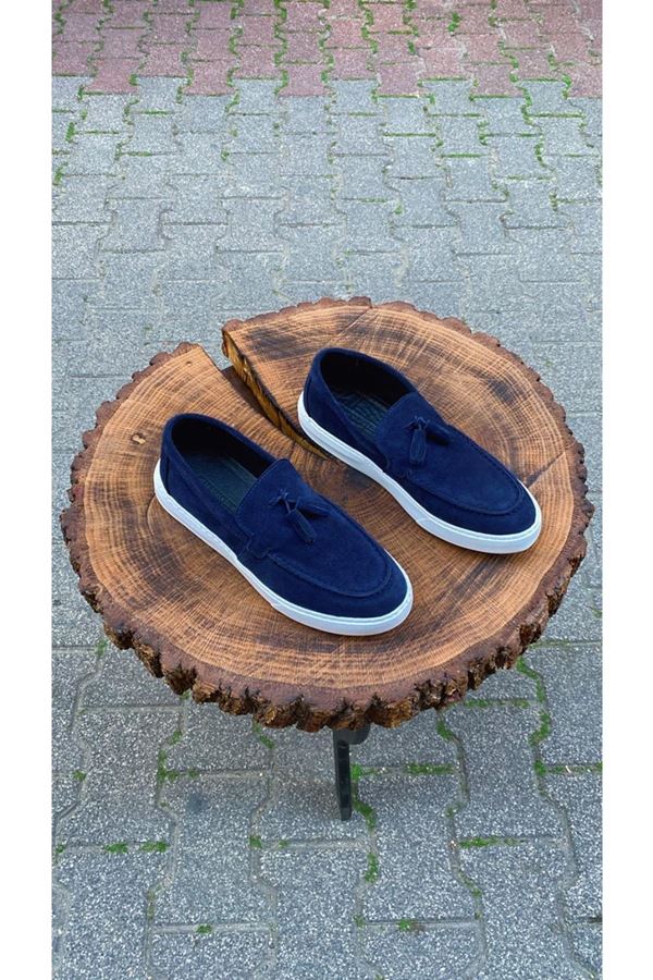 344 LOAFER DERİ AYAKKABI (PÜSKÜLLÜ) LACİVERT