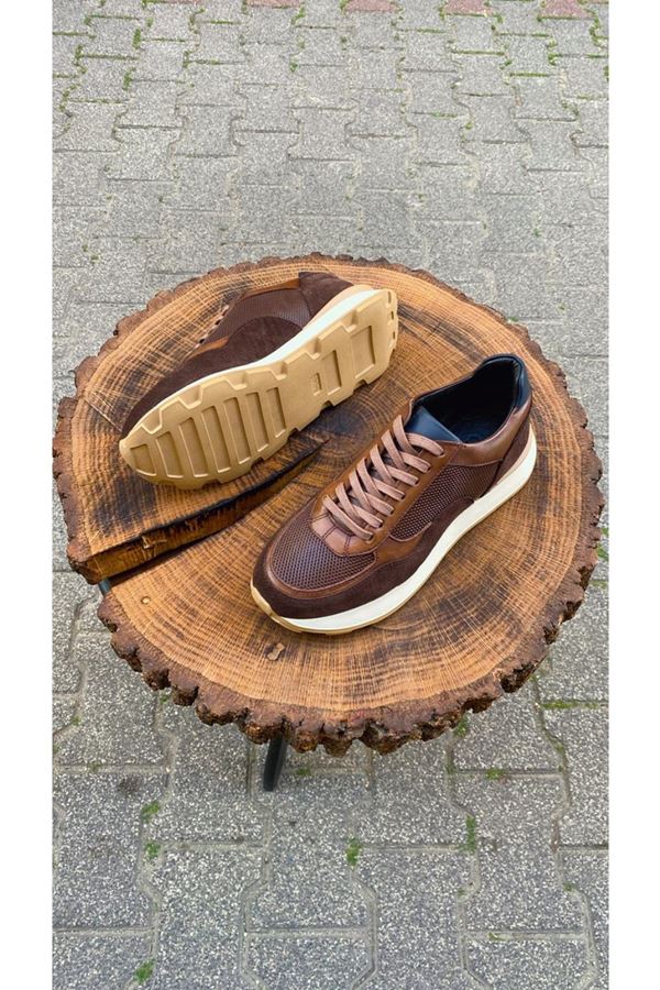 AF 500 KAHVE DERİ SNEAKER CARLO