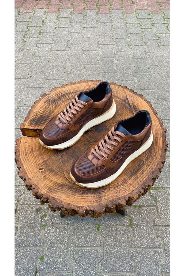AF 500 KAHVE DERİ SNEAKER CARLO