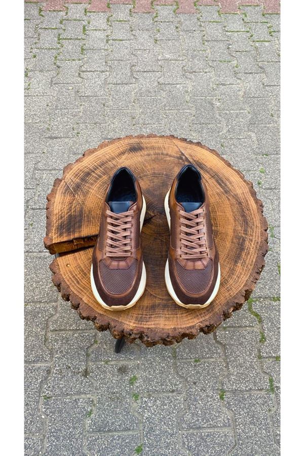 AF 500 KAHVE DERİ SNEAKER CARLO