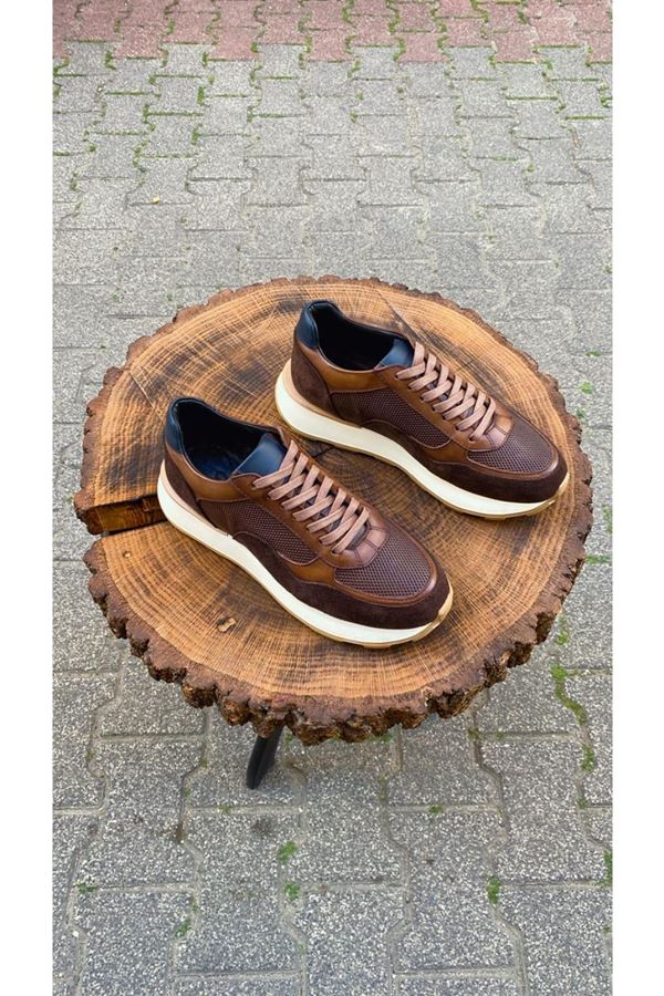 AF 500 KAHVE DERİ SNEAKER CARLO
