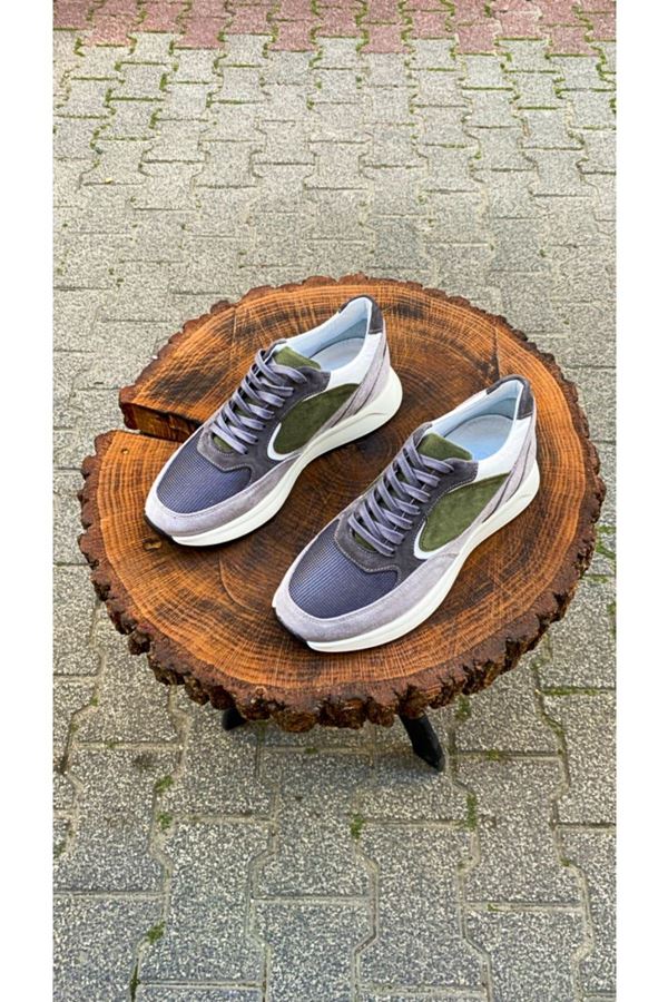AF 488 GRİ HAKİ DESENLİ SNEAKER DACO