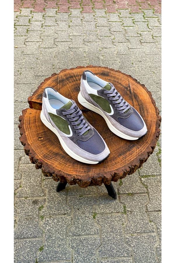 AF 488 GRİ HAKİ DESENLİ SNEAKER DACO