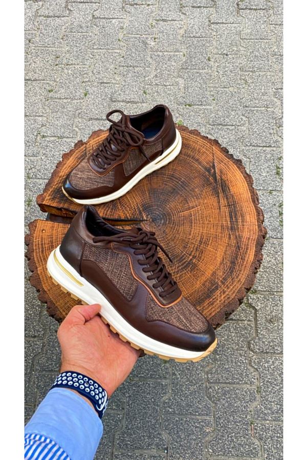 DESENLİ DERİ SPOR SNEAKER GAK