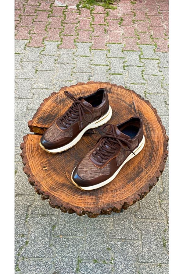 DESENLİ DERİ SPOR SNEAKER GAK