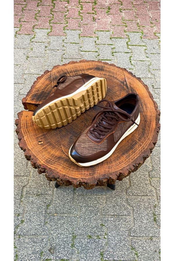 DESENLİ DERİ SPOR SNEAKER GAK