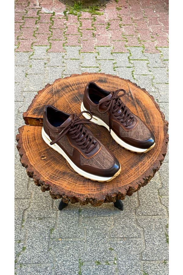 DESENLİ DERİ SPOR SNEAKER GAK