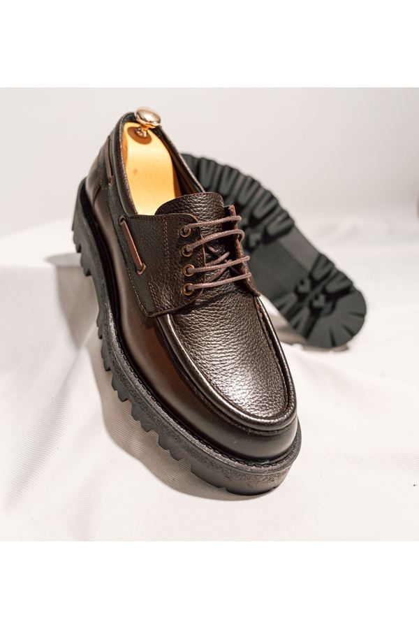 YÜKSEK TABAN KAHVE CASUAL AYAKKABI