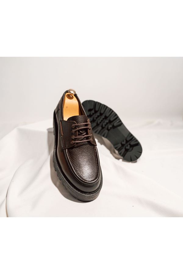 YÜKSEK TABAN KAHVE CASUAL AYAKKABI