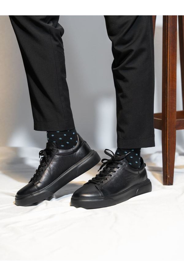 SİYAH FLOTHER DERİ EVA TABAN AYAKKABI