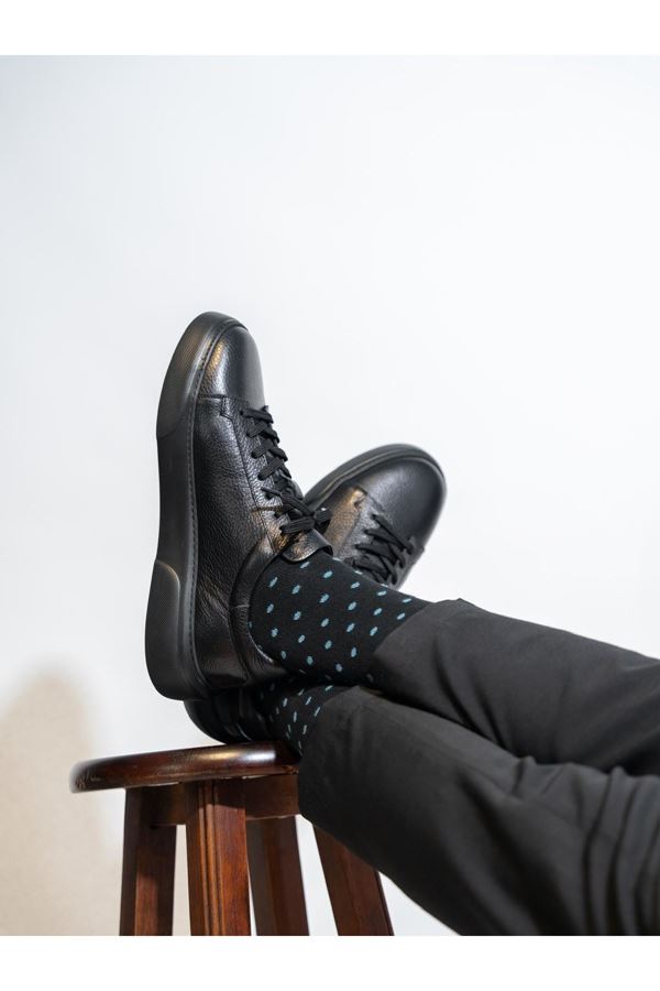 SİYAH FLOTHER DERİ EVA TABAN AYAKKABI