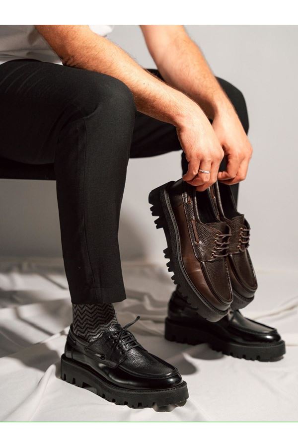 YÜKSEK TABAN CASUAL AYAKKABI SİYAH