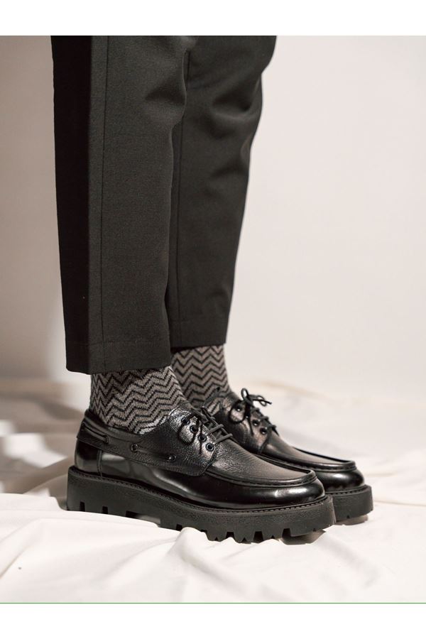 YÜKSEK TABAN CASUAL AYAKKABI SİYAH