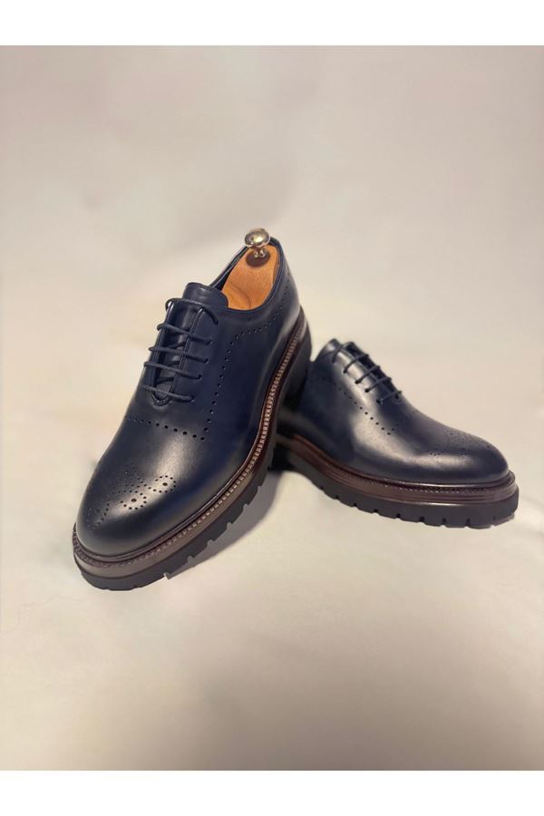 MALET hakiki deri lacivert rengi Casual 