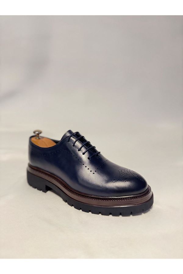 MALET hakiki deri lacivert rengi Casual 