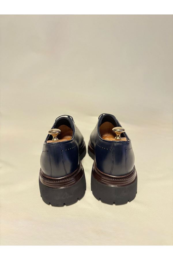 MALET hakiki deri lacivert rengi Casual 