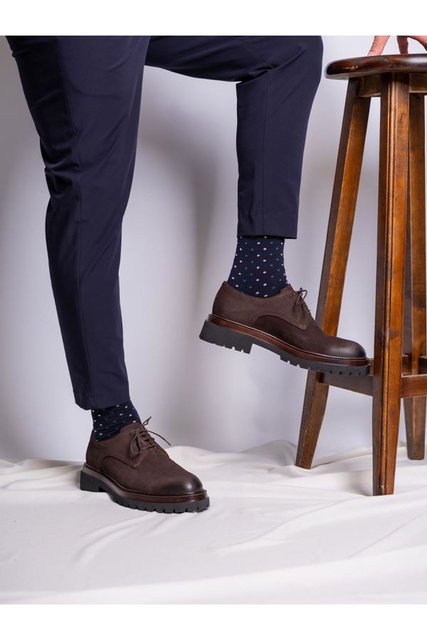 RAMMO hakiki nubuk deri kahve rengi Casual    