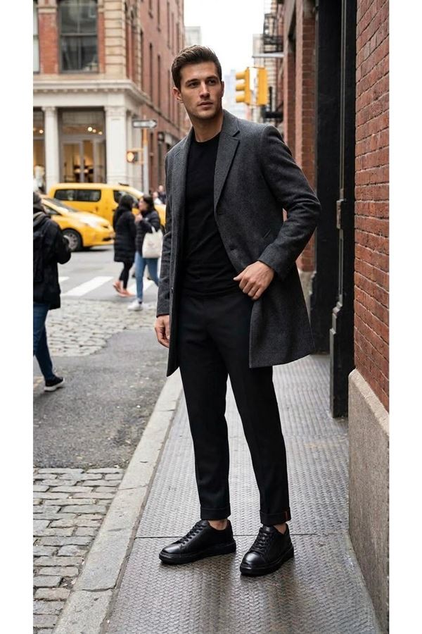 SİYAH EVA TABAN DERİ AYAKKABI 