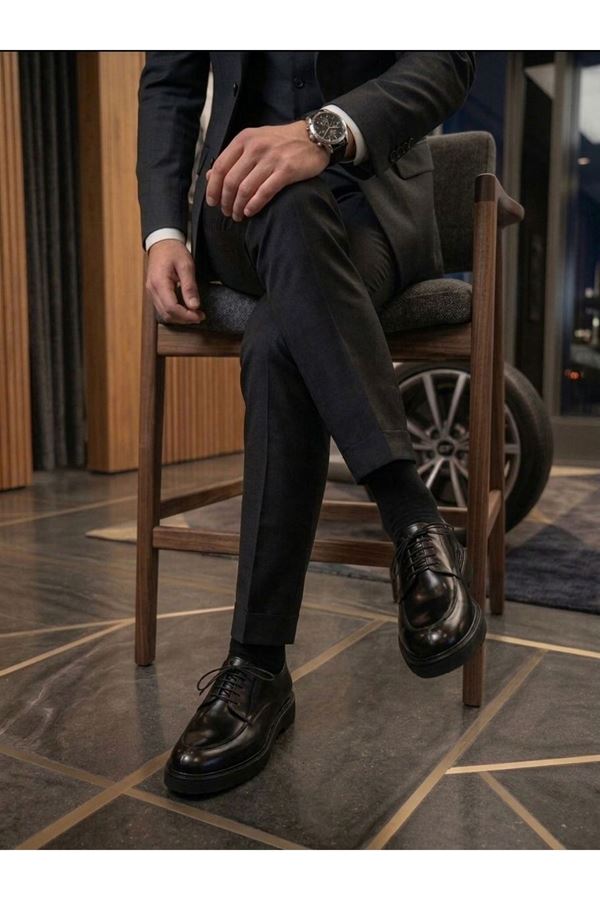 NOVENTO DERİ KAHVERENGİ CASUAL