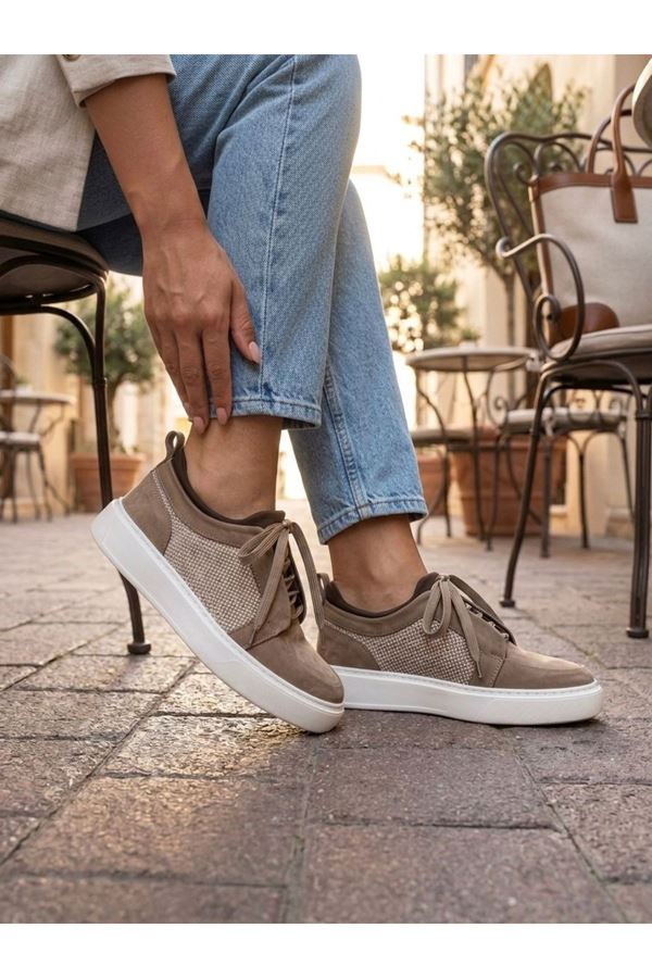 EasyWalk BEJ SÜET DERİ SNEAKERS 