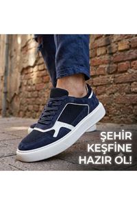 EasyWalk LACİVERT SÜET DERİ SNEAKERS 